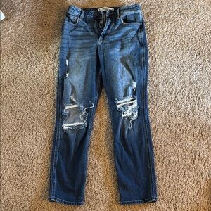 Hollister Dark Blue Destroyed Denim Jeans